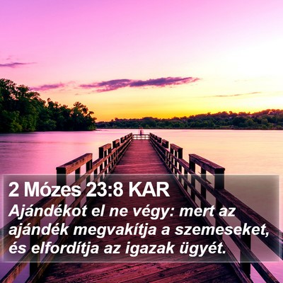 2 Mózes 23:8 KAR Bible Verse Image