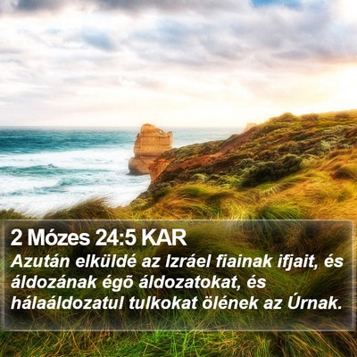 2 Mózes 24:5 KAR Bible Verse Image