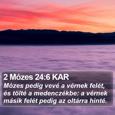 2 Mózes 24:6 KAR Bible Verse Image