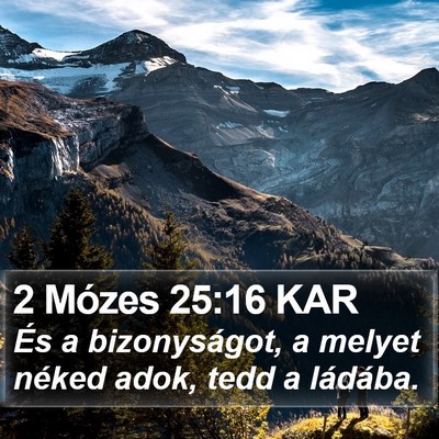 2 Mózes 25:16 KAR Bible Verse Image