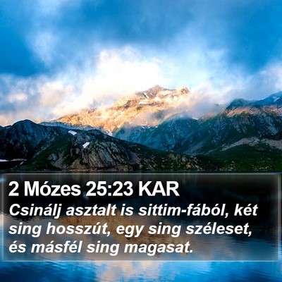 2 Mózes 25:23 KAR Bible Verse Image