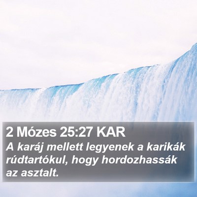 2 Mózes 25:27 KAR Bible Verse Image
