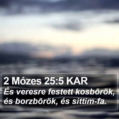 2 Mózes 25:5 KAR Bible Verse Image