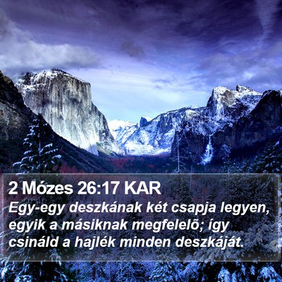 2 Mózes 26:17 KAR Bible Verse Image