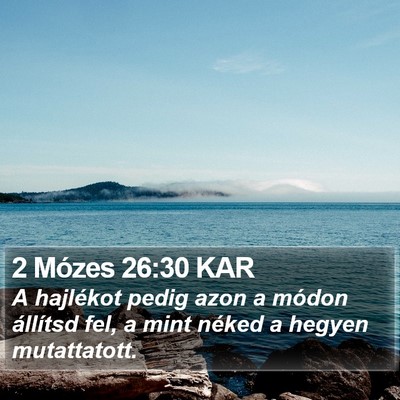 2 Mózes 26:30 KAR Bible Verse Image