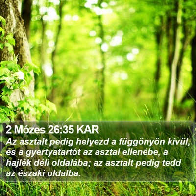 2 Mózes 26:35 KAR Bible Verse Image