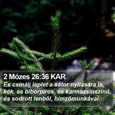 2 Mózes 26:36 KAR Bible Verse Image