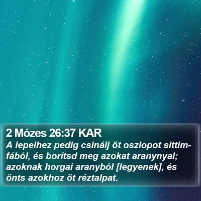 2 Mózes 26:37 KAR Bible Verse Image