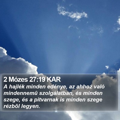2 Mózes 27:19 KAR Bible Verse Image