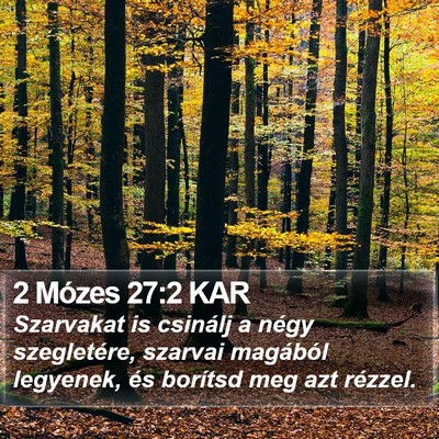 2 Mózes 27:2 KAR Bible Verse Image