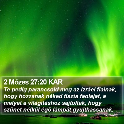 2 Mózes 27:20 KAR Bible Verse Image