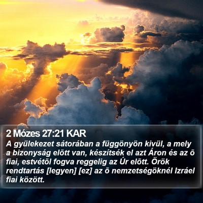 2 Mózes 27:21 KAR Bible Verse Image
