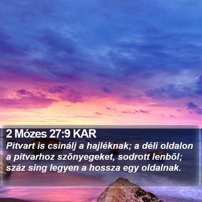 2 Mózes 27:9 KAR Bible Verse Image