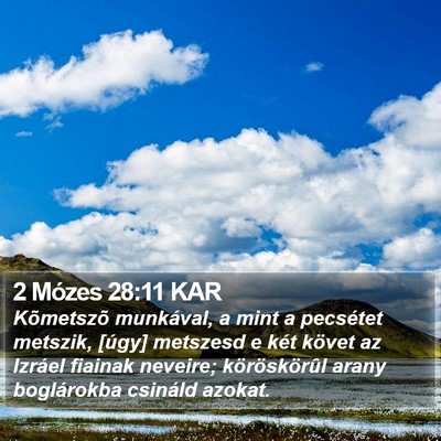 2 Mózes 28:11 KAR Bible Verse Image