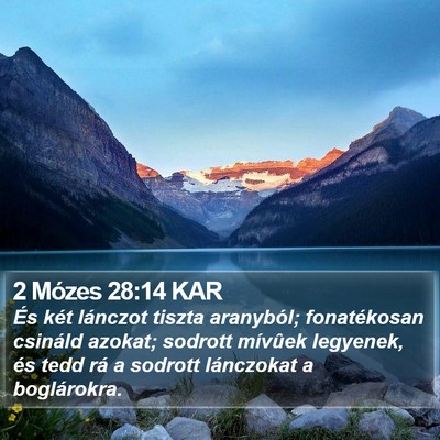 2 Mózes 28:14 KAR Bible Verse Image