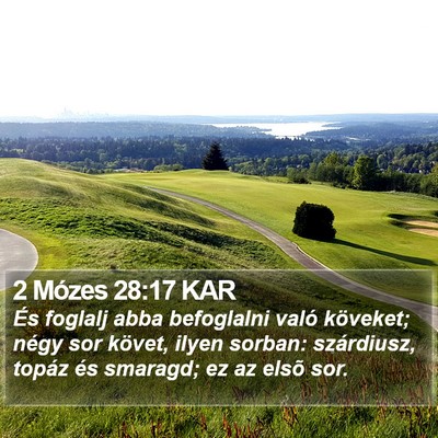2 Mózes 28:17 KAR Bible Verse Image
