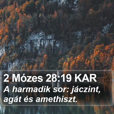 2 Mózes 28:19 KAR Bible Verse Image