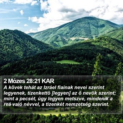 2 Mózes 28:21 KAR Bible Verse Image