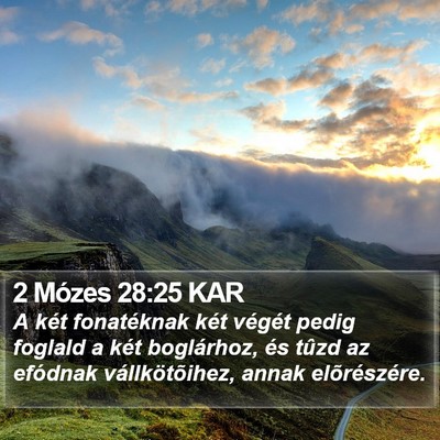 2 Mózes 28:25 KAR Bible Verse Image