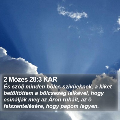 2 Mózes 28:3 KAR Bible Verse Image