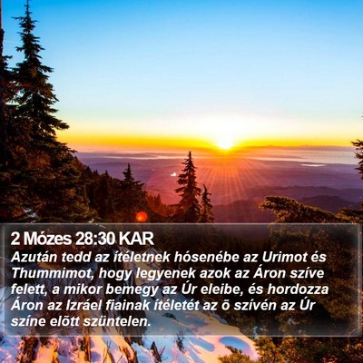 2 Mózes 28:30 KAR Bible Verse Image