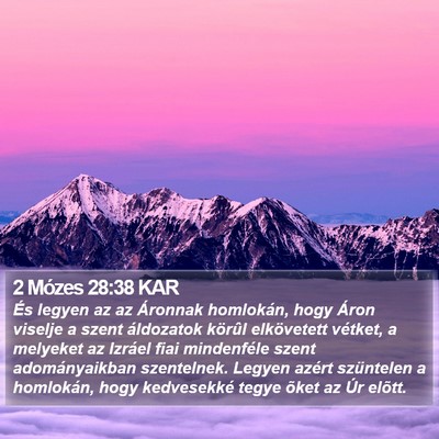 2 Mózes 28:38 KAR Bible Verse Image