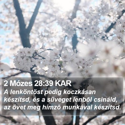 2 Mózes 28:39 KAR Bible Verse Image