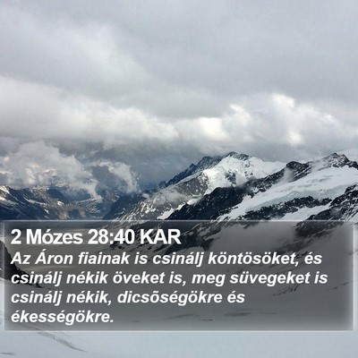2 Mózes 28:40 KAR Bible Verse Image