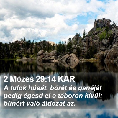 2 Mózes 29:14 KAR Bible Verse Image