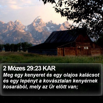 2 Mózes 29:23 KAR Bible Verse Image