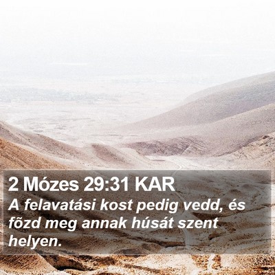2 Mózes 29:31 KAR Bible Verse Image