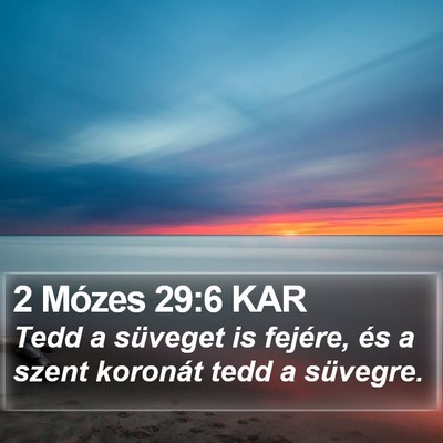 2 Mózes 29:6 KAR Bible Verse Image
