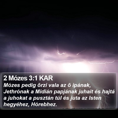 2 Mózes 3:1 KAR Bible Verse Image