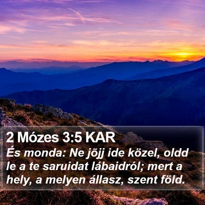 2 Mózes 3:5 KAR Bible Verse Image
