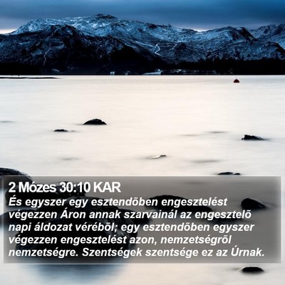 2 Mózes 30:10 KAR Bible Verse Image