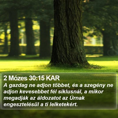 2 Mózes 30:15 KAR Bible Verse Image