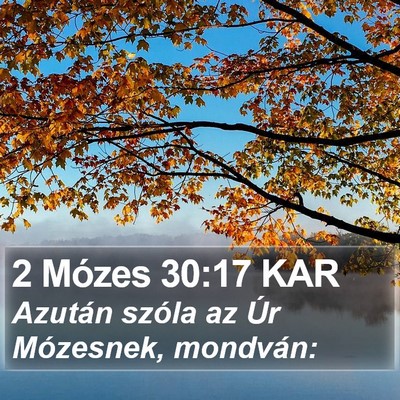2 Mózes 30:17 KAR Bible Verse Image