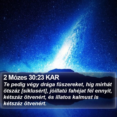 2 Mózes 30:23 KAR Bible Verse Image