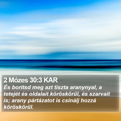 2 Mózes 30:3 KAR Bible Verse Image