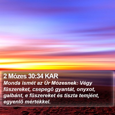 2 Mózes 30:34 KAR Bible Verse Image