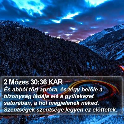 2 Mózes 30:36 KAR Bible Verse Image