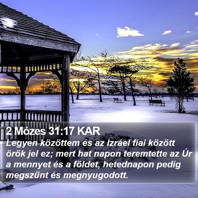 2 Mózes 31:17 KAR Bible Verse Image