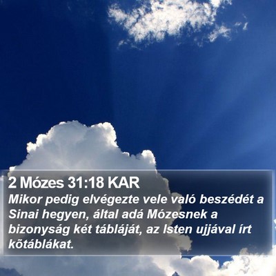 2 Mózes 31:18 KAR Bible Verse Image