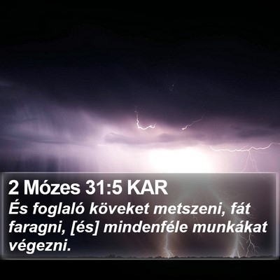 2 Mózes 31:5 KAR Bible Verse Image