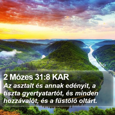 2 Mózes 31:8 KAR Bible Verse Image