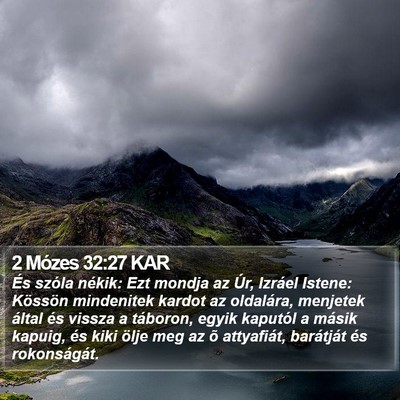 2 Mózes 32:27 KAR Bible Verse Image
