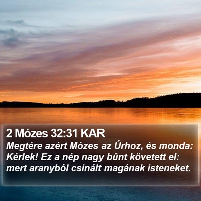 2 Mózes 32:31 KAR Bible Verse Image