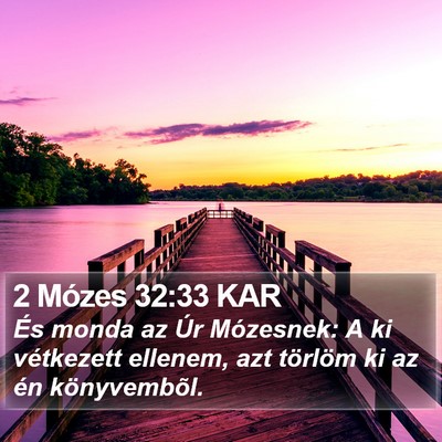 2 Mózes 32:33 KAR Bible Verse Image