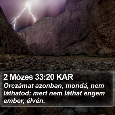 2 Mózes 33:20 KAR Bible Verse Image