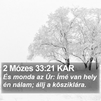 2 Mózes 33:21 KAR Bible Verse Image